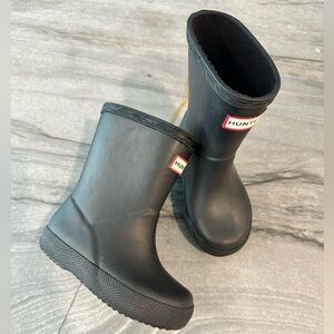 Hunter Kids Black Rain Boots
